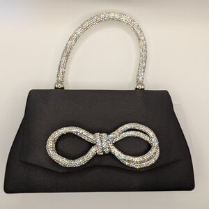 Handbag Alessia Elegant Black Crystal-Embellished